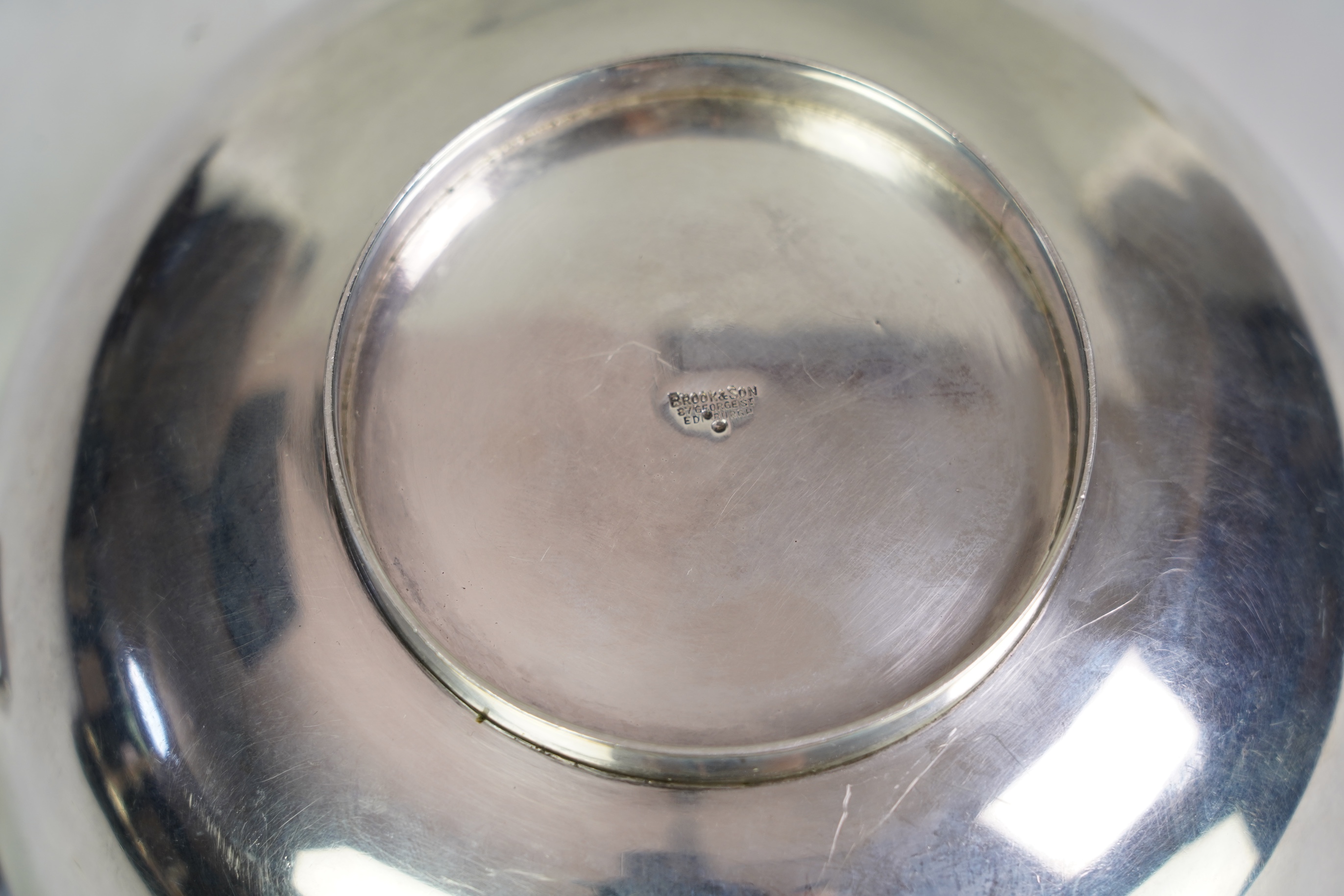 A large George V Scottish silver quaich by Brook & Son
